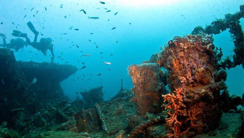 Il relitto dell'Evdokia II, al largo di Chioggia, nell'Alto Adriatico